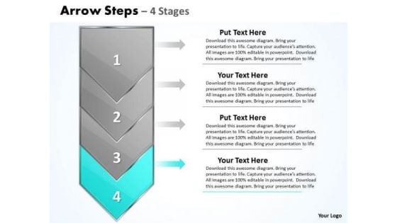 Editable PowerPoint Template Word Count 2007 Steps Demonstration Image