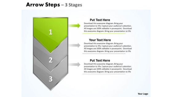 Editable Ppt Arrow 3 Stages 1 Time Management PowerPoint 2 Graphic