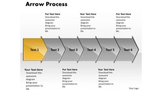 Editable Ppt Background Arrow Communication Process PowerPoint Presentation 6 Stages 2 Graphic