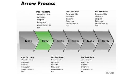 Editable Ppt Background Arrow Communication Process PowerPoint Presentation 6 Stages 3 Graphic