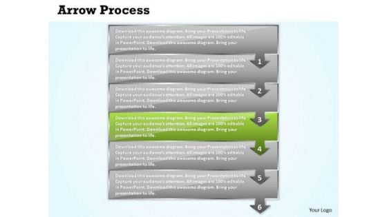 Editable Ppt Background Arrow Process 6 Stages Project Management PowerPoint 5 Image