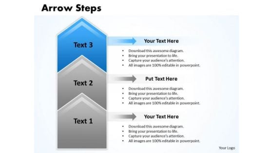 Editable Ppt Background Arrow Steps 3 State Diagram Business Strategy PowerPoint 4 Graphic