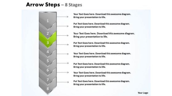 Editable Ppt Background Eight Stages Demonstrated Arrow Business Plan PowerPoint 4 Image