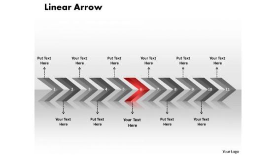 Editable Ppt Linear Arrows 11 State Diagram Time Management PowerPoint 7 Image