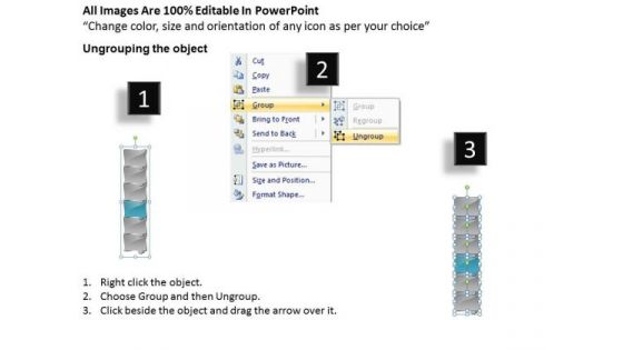 Editable Ppt Make Callout Line Vertical PowerPoint 2010 6 Steps Downward 5 Graphic
