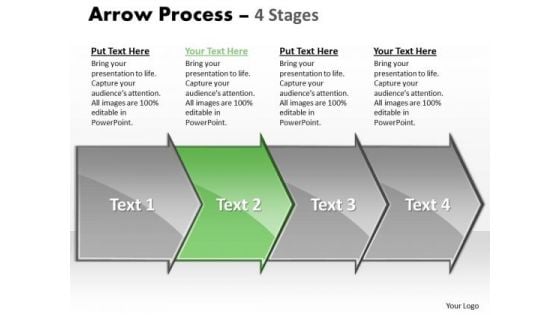 Editable Ppt Sequential Demonstration By 4 Arrows Business Communication PowerPoint 3 Image