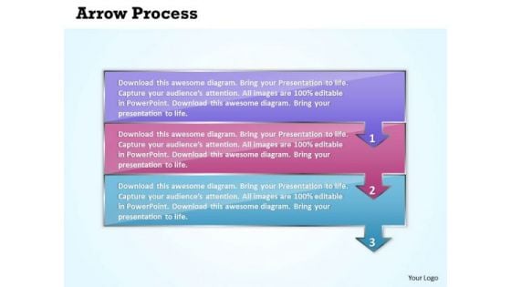 Editable Ppt Template Arrow Process 3 Phase Diagram Project Management PowerPoint 1 Design