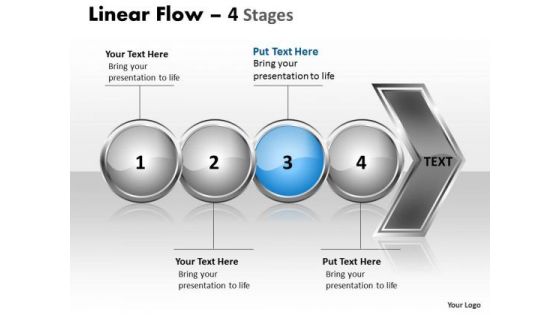 Editable Ppt Template Circular Flow Of 4 Stages Time Management PowerPoint Image