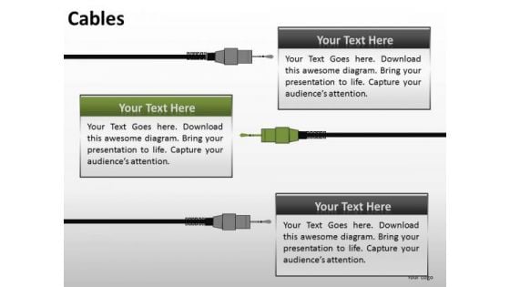 Editable Ppt Templates Audio Video Cables PowerPoint Slides