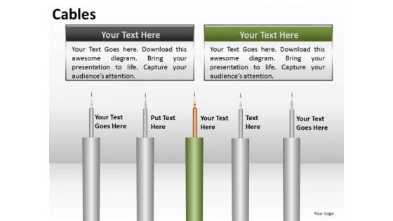 Editable Ppt Templates Copper Wire Cables PowerPoint Slides