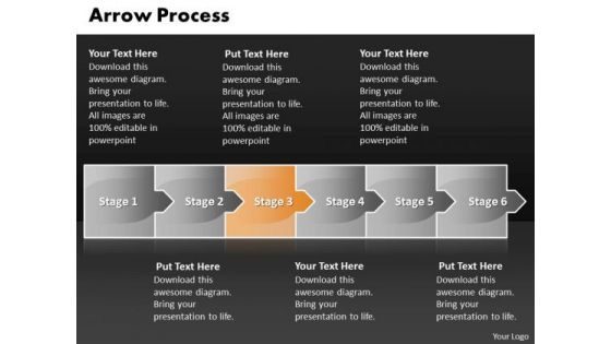 Editable Ppt Theme Arrow Process 6 Stages Business Management PowerPoint 4 Graphic