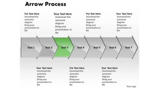 Editable Ppt Theme Arrow Process 7 Power Point Stage Business Communication PowerPoint 4 Image