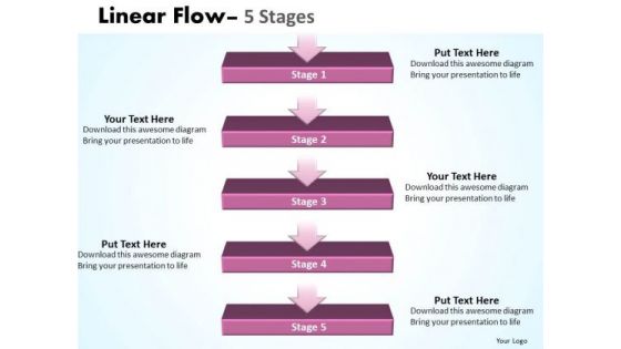Editable Ppt Theme Hierarchical Model Of 5 Stages 1 Design