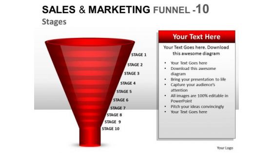 Editable Sales And Marketing Funnel 10 PowerPoint Slides And Ppt Diagram Templates