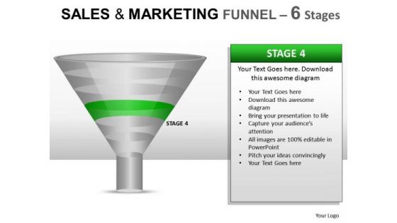 Editable Sales And Marketing Funnel 6 PowerPoint Slides And Ppt Diagram Templates