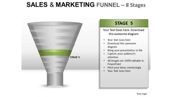 Editable Sales And Marketing Funnel 8 PowerPoint Slides And Ppt Diagram Templates