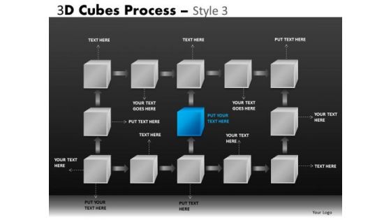 Editable Stages Flow Process Diagrams PowerPoint