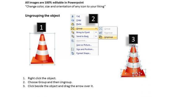 Editable Traffic Cones Ppt PowerPoint Slides And Ppt Diagram Templates