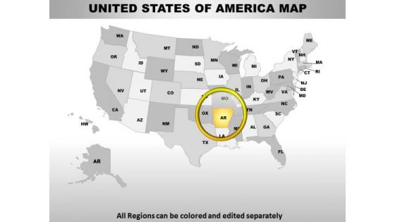 Editable Usa Arkansas State PowerPoint Maps