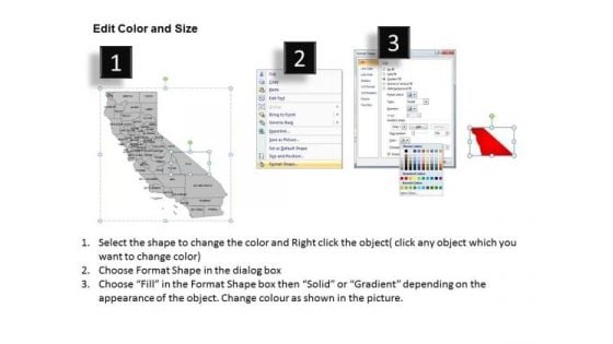 Editable Usa California State PowerPoint Maps