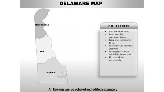 Editable Usa Delaware State PowerPoint Maps