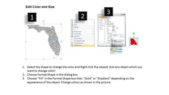Editable Usa Florida State PowerPoint Maps