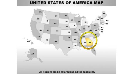Editable Usa Georgia State PowerPoint Maps