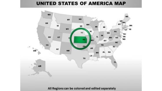 Editable Usa Kansas State PowerPoint Maps