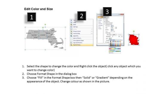 Editable Usa Massachusetts State PowerPoint Maps