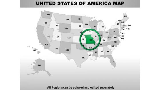 Editable Usa Missouri State PowerPoint Maps