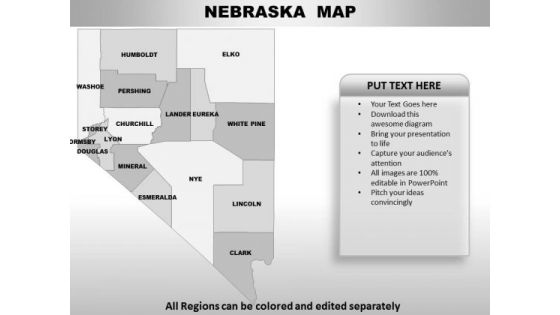 Editable Usa Nevada State PowerPoint Maps