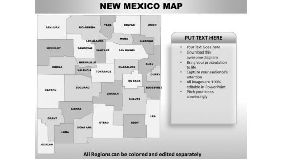 Editable Usa New Mexico State PowerPoint Maps