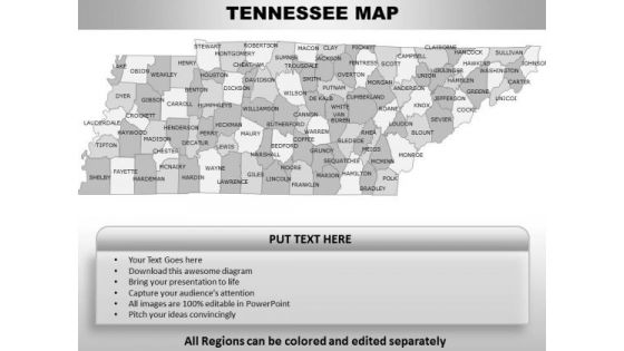Editable Usa Tennessee State PowerPoint Maps
