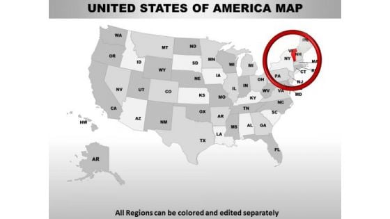 Editable Usa Vermont State PowerPoint Maps