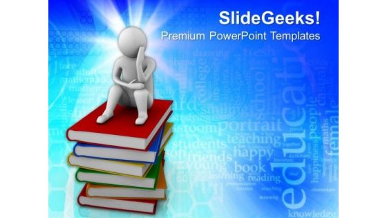 Educate Yourself With Books PowerPoint Templates Ppt Backgrounds For Slides 0613