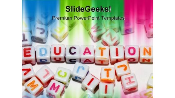 Education Abstract PowerPoint Template 1110