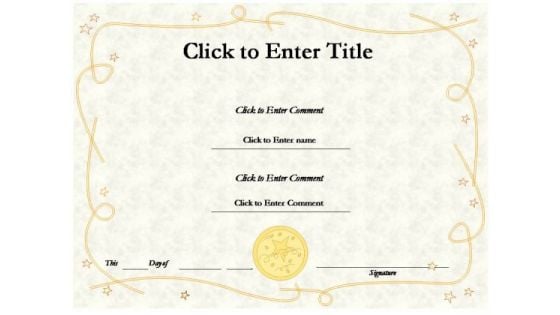 Education Award Certificate PowerPoint Templates