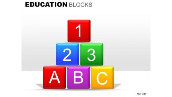 Education Building Blocks With 1 2 3 A B C Text PowerPoint Slide Templates