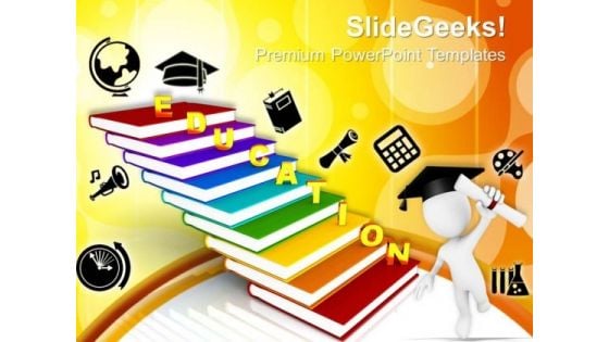 Education On Book As Staircase Future PowerPoint Templates And PowerPoint Themes 0912