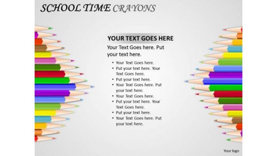 Education School Time Crayons PowerPoint Slides And Ppt Diagram Templates