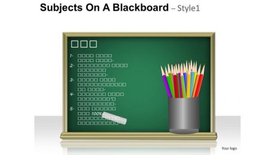 Education Subjects On A Blackboard 1 PowerPoint Slides And Ppt Diagram Templates