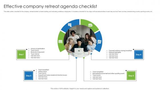 Effective Company Retreat Agenda Checklist Background Pdf