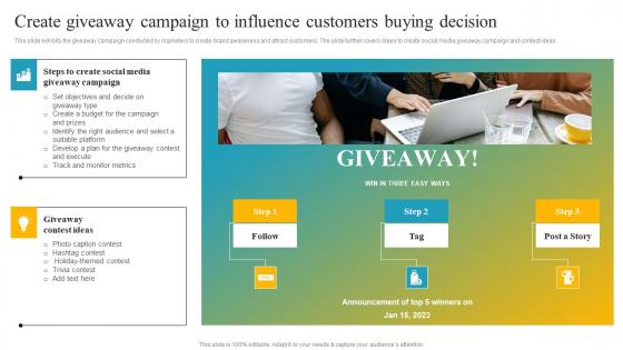 Effective Customer Engagement With Direct Response Create Giveaway Campaign Introduction Pdf