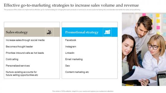 Effective Go To Marketing Strategies Banking Industry Business Plan Go To Market Strategy Pictures Pdf