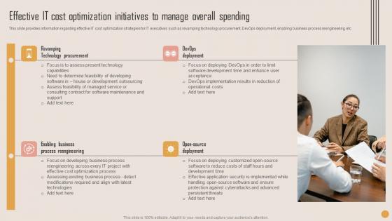 Effective IT Cost Optimization Playbook For Strategic Actions To Improve IT Performance Summary Pdf