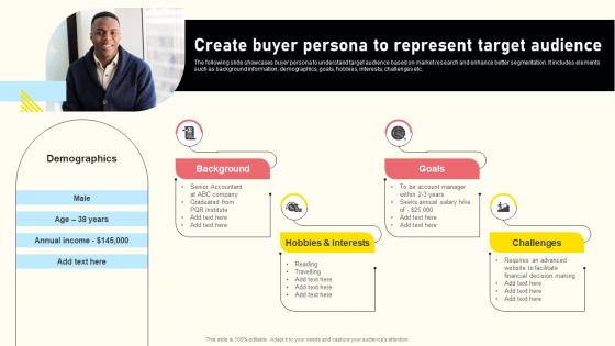 Effective Real Time Marketing Principles Create Buyer Persona To Represent Target Audience Diagrams Pdf