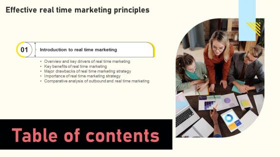 Effective Real Time Marketing Principles Table Of Contents Sample Pdf