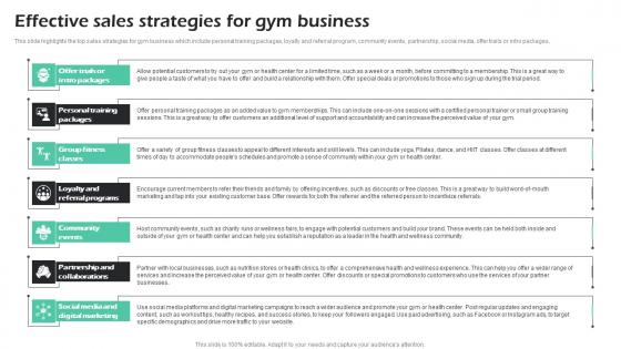 Effective Sales Strategies For Gym Business Fitness Center Business Plan Information Pdf Effective Sales Strategies For Gym Business Fitness Center Business Plan Information Pdf