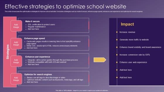 Effective Strategies To Optimize School Promotion Strategies To Increase Enrollment Formats Pdf Effective Strategies To Optimize School Promotion Strategies To Increase Enrollment Formats Pdf