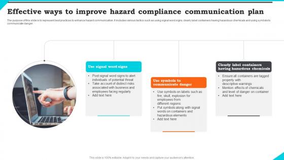 Effective Ways To Improve Hazard Compliance Communication Plan Ppt Summary Slides Pdf